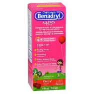 Children Benadryl Allergy LIQ 4 oz Cherry